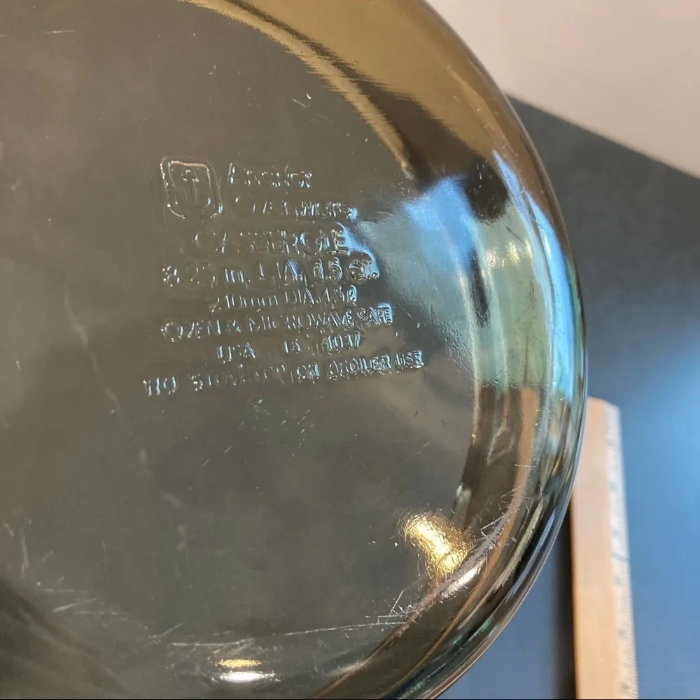 Vintage Anchor Hocking tan glass casserole dish